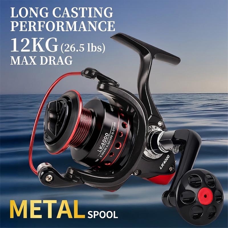 Fishing Boat Steering Wheel - بكرة صيد دوارة معدنية بالكامل، بكرة